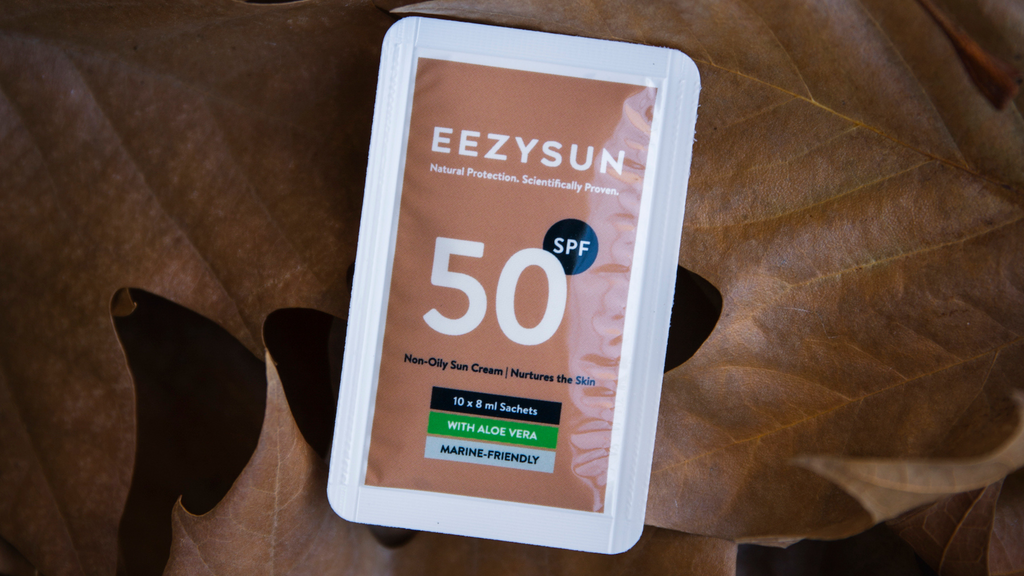 Travel-Sized Sunscreen Packet in Autumn Leaves