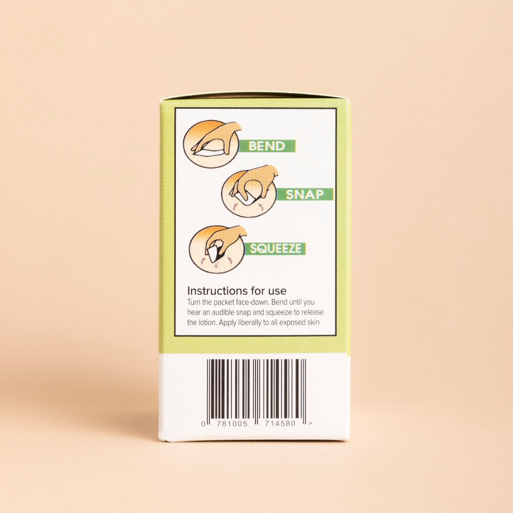 Travel-Size SPF 50 with Insect Repellent Snap Sachets